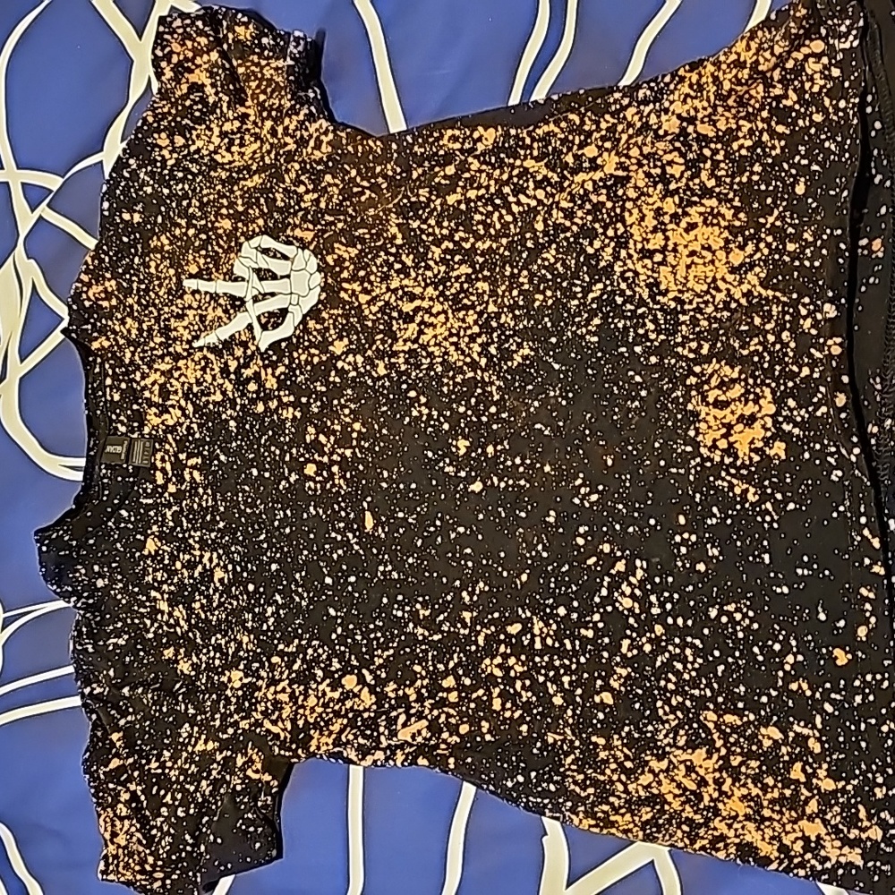 Womens bleach splatter shirt